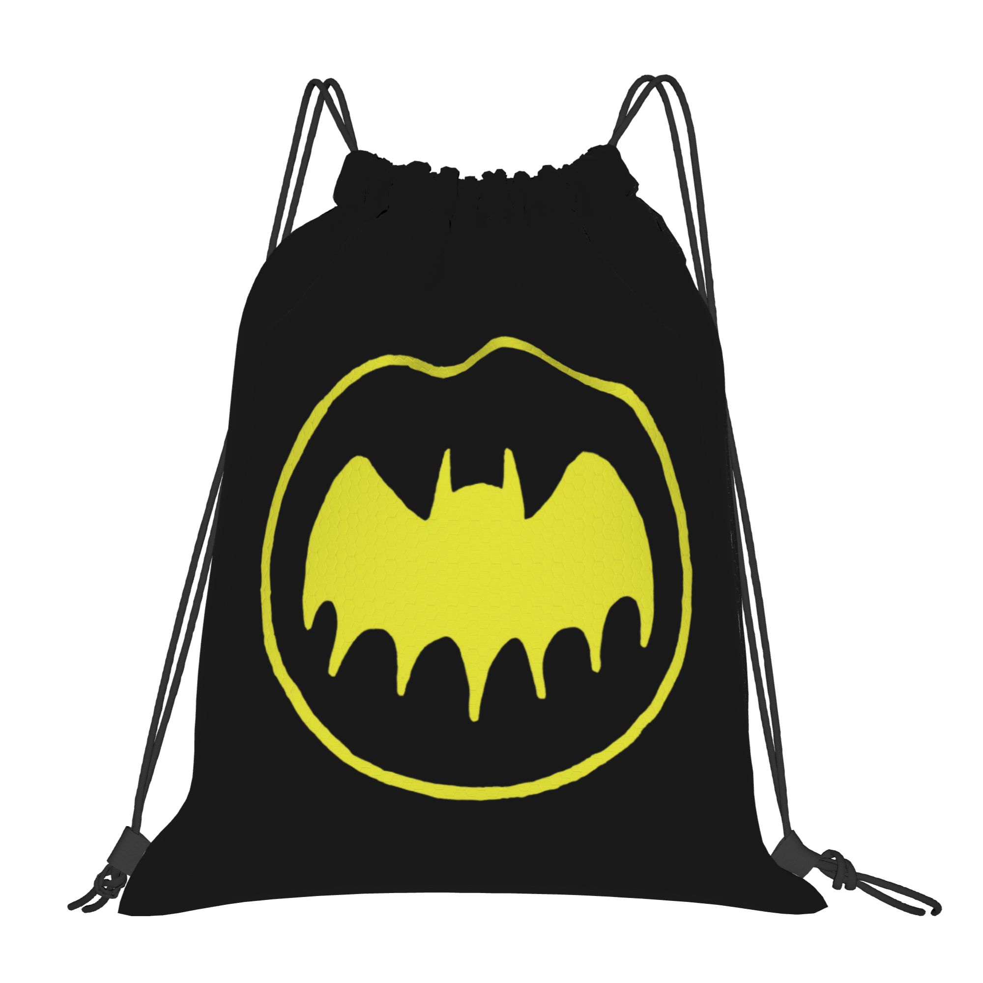 Drawstring Gym Bag - Yellow Circle Logo Backpack Drawstring Football