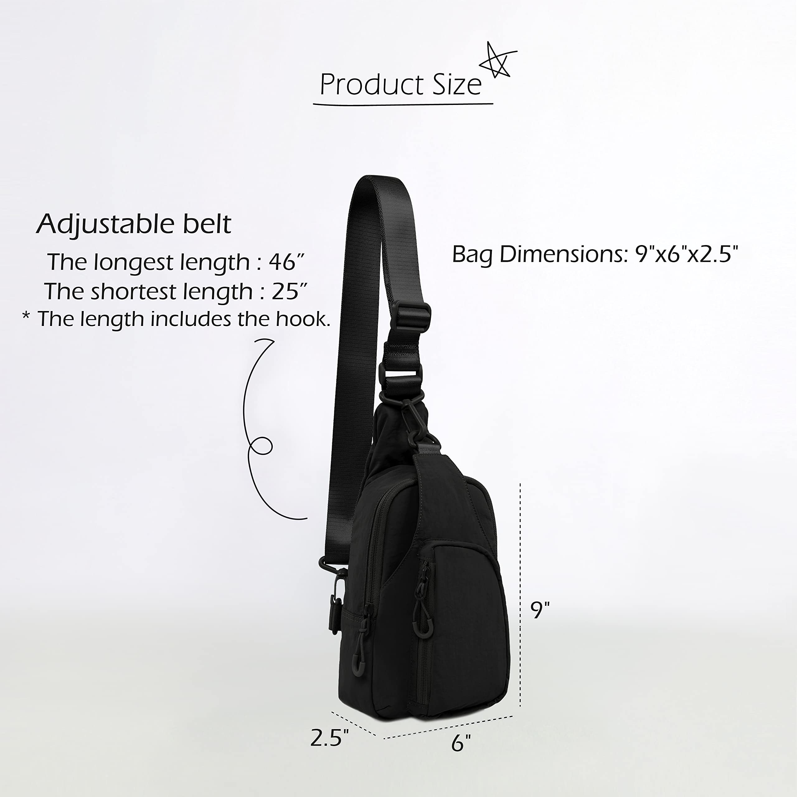Small Sling Bag with Adjustabl - Sling Backpack Shoulder recensie en prijs