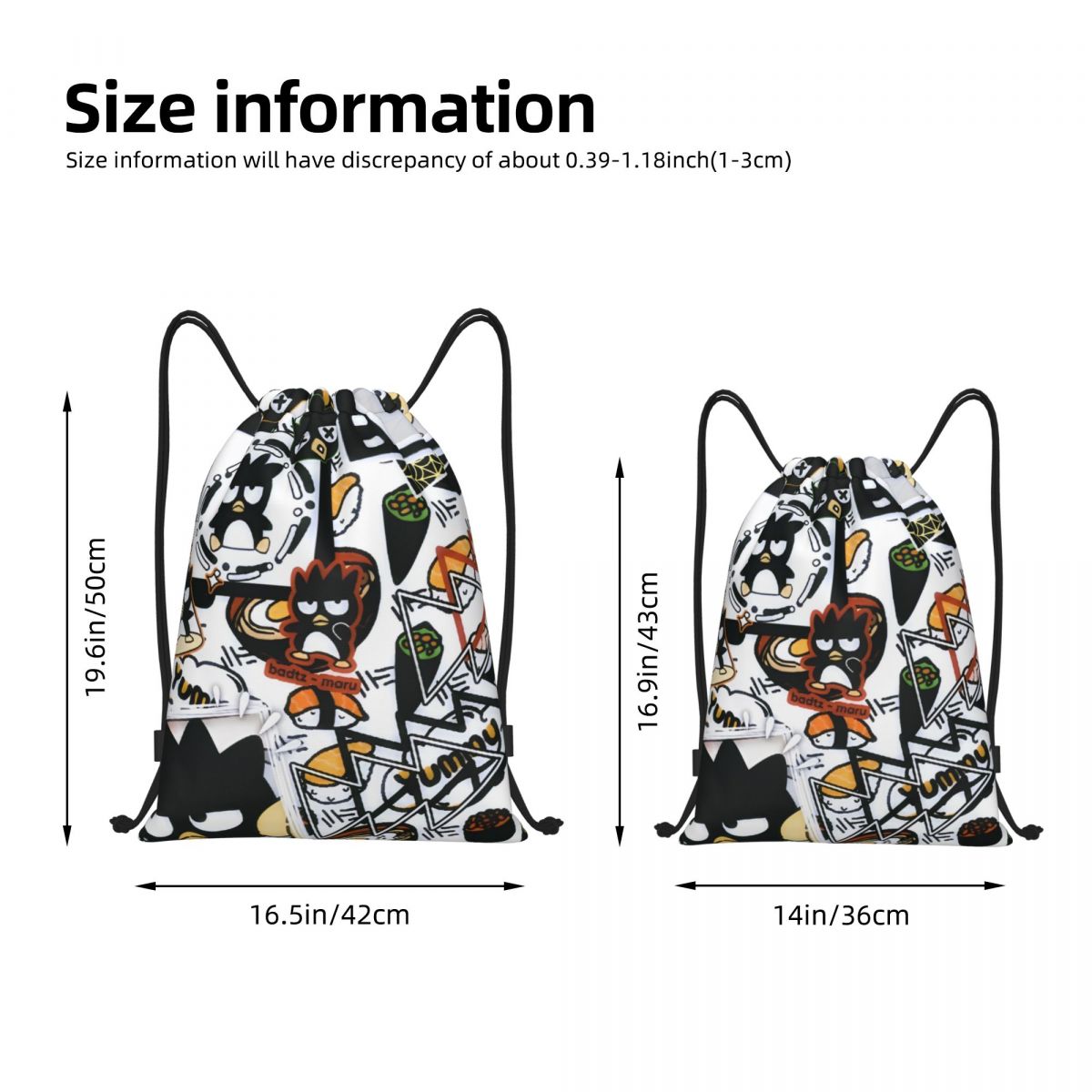 Cute Cartoon Penguin Bad Badtz - Drawstring Gym Bag recensie en prijs