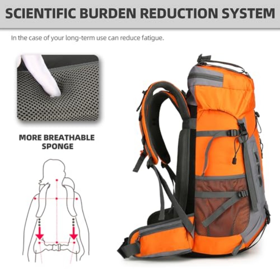 60L Hiking Backpack for Men an - Rain Cover Backpack recensie en prijs