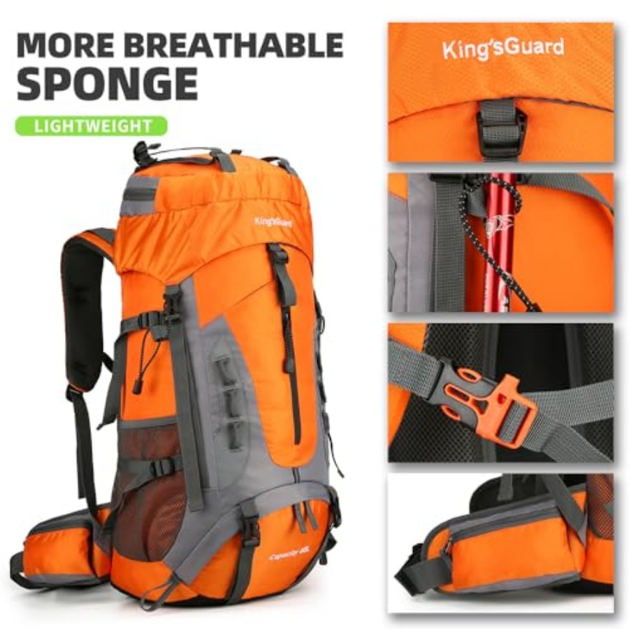60L Hiking Backpack for Men an - Rain Cover Backpack recensie en prijs