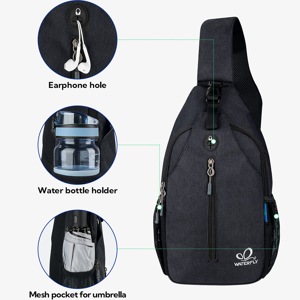 WATERFLY Crossbody Sling Bag C - Sling Backpack Shoulder recensie en prijs