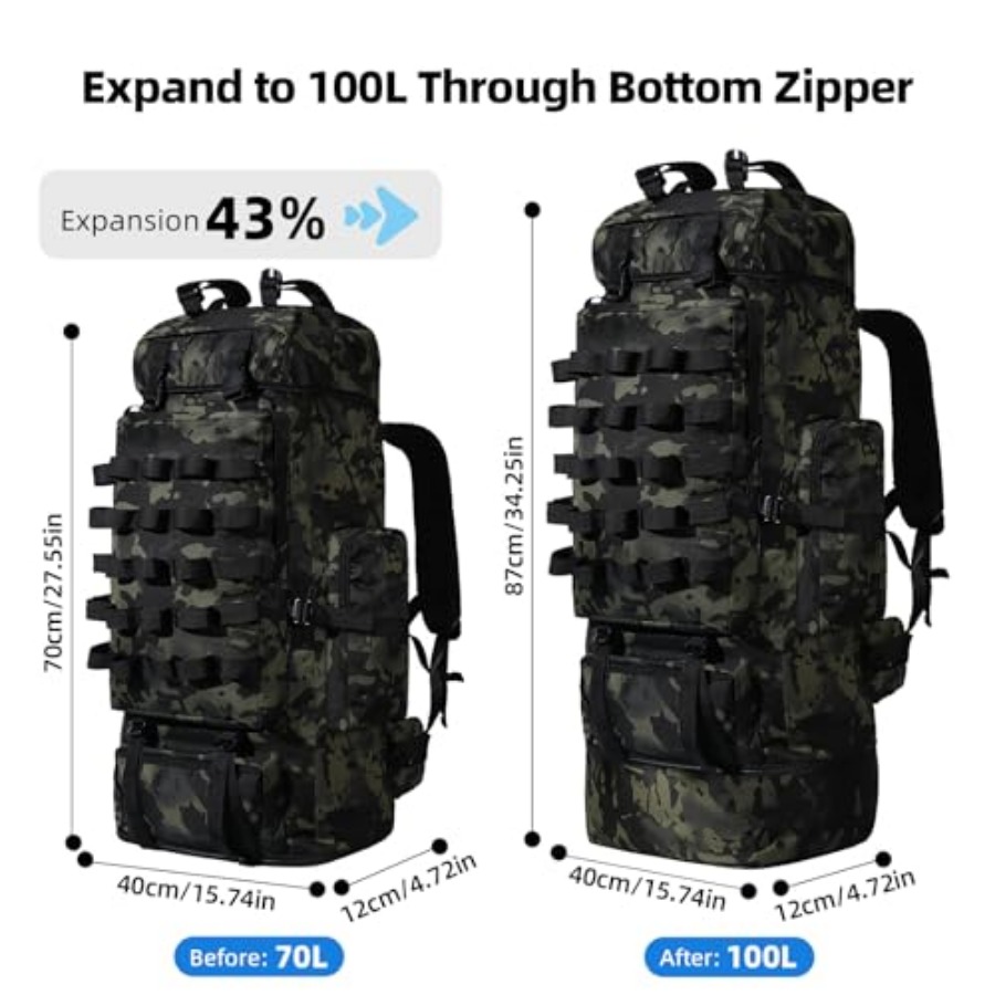 70L/100L Camping Hiking Backpa - Rain Cover Backpack recensie en prijs