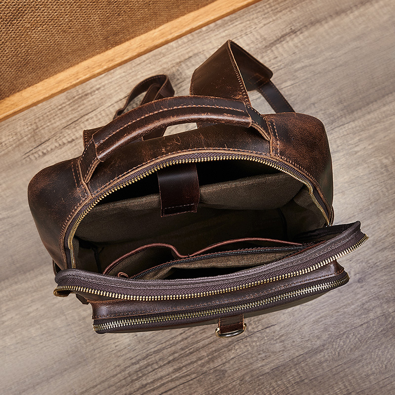 Men's Top Grain Waxed Leather  - Leather Backpack Vintage recensie en prijs
