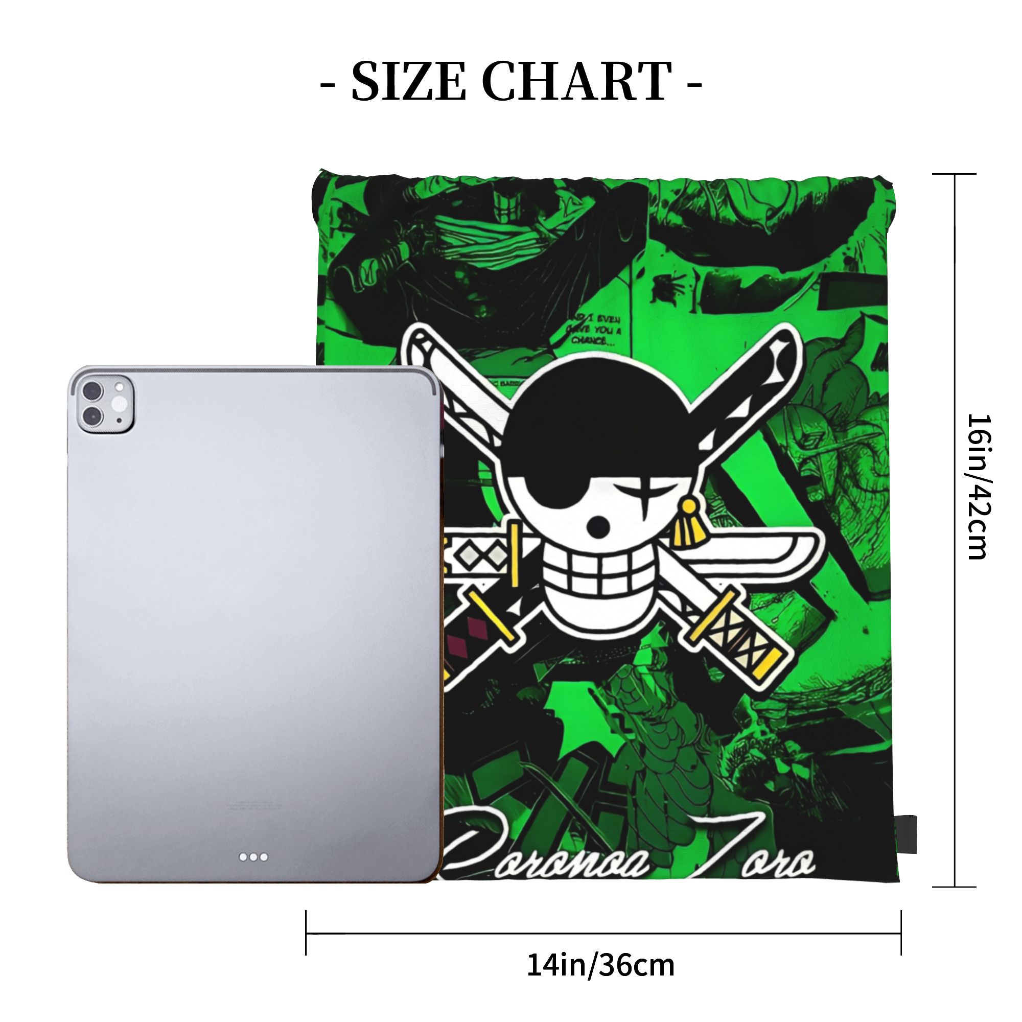 One Piece Zoro Skull Backpack  - Drawstring Gym Bag recensie en prijs