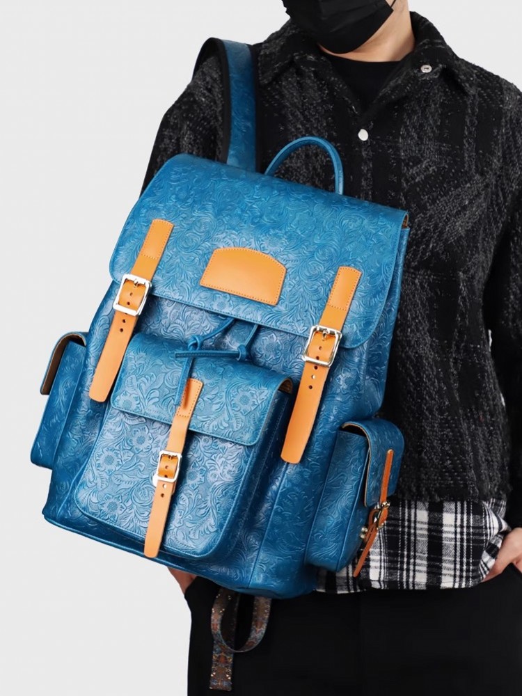 Vintage Mens Floral Wing Tip C - Leather Backpack Vintage recensie en prijs