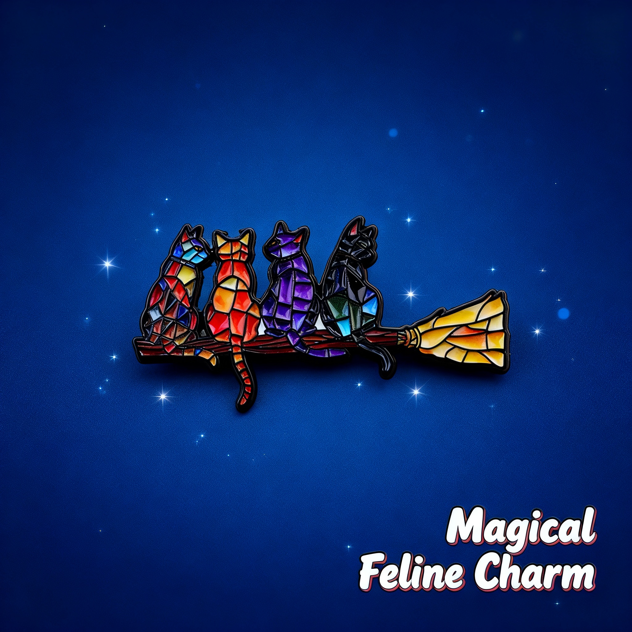 Colorful Cat Enamel Pin Witch  - Fashion Backpack Women recensie en prijs