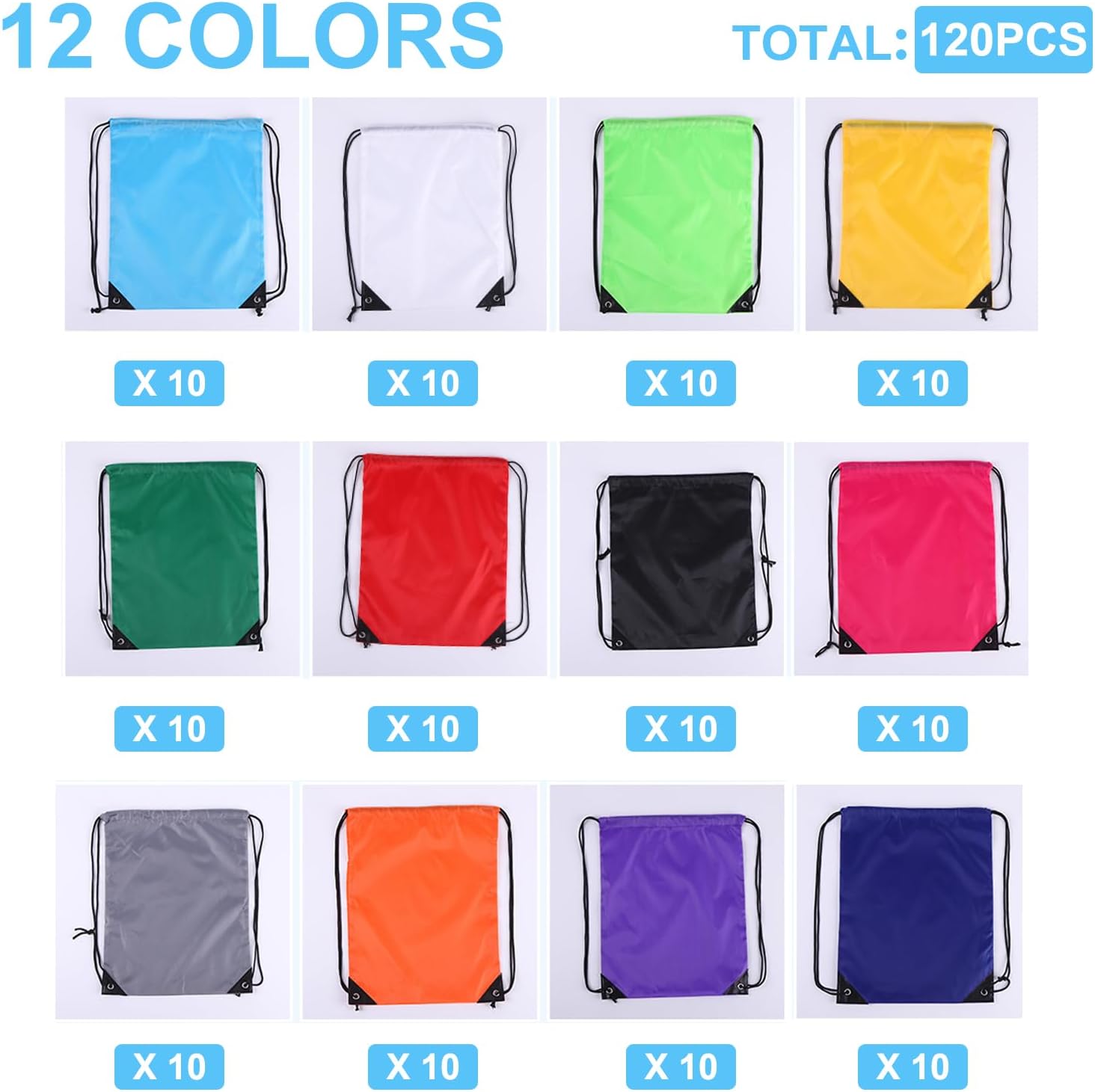 120PCS Drawstring Backpack Bul - Drawstring Gym Bag recensie en prijs