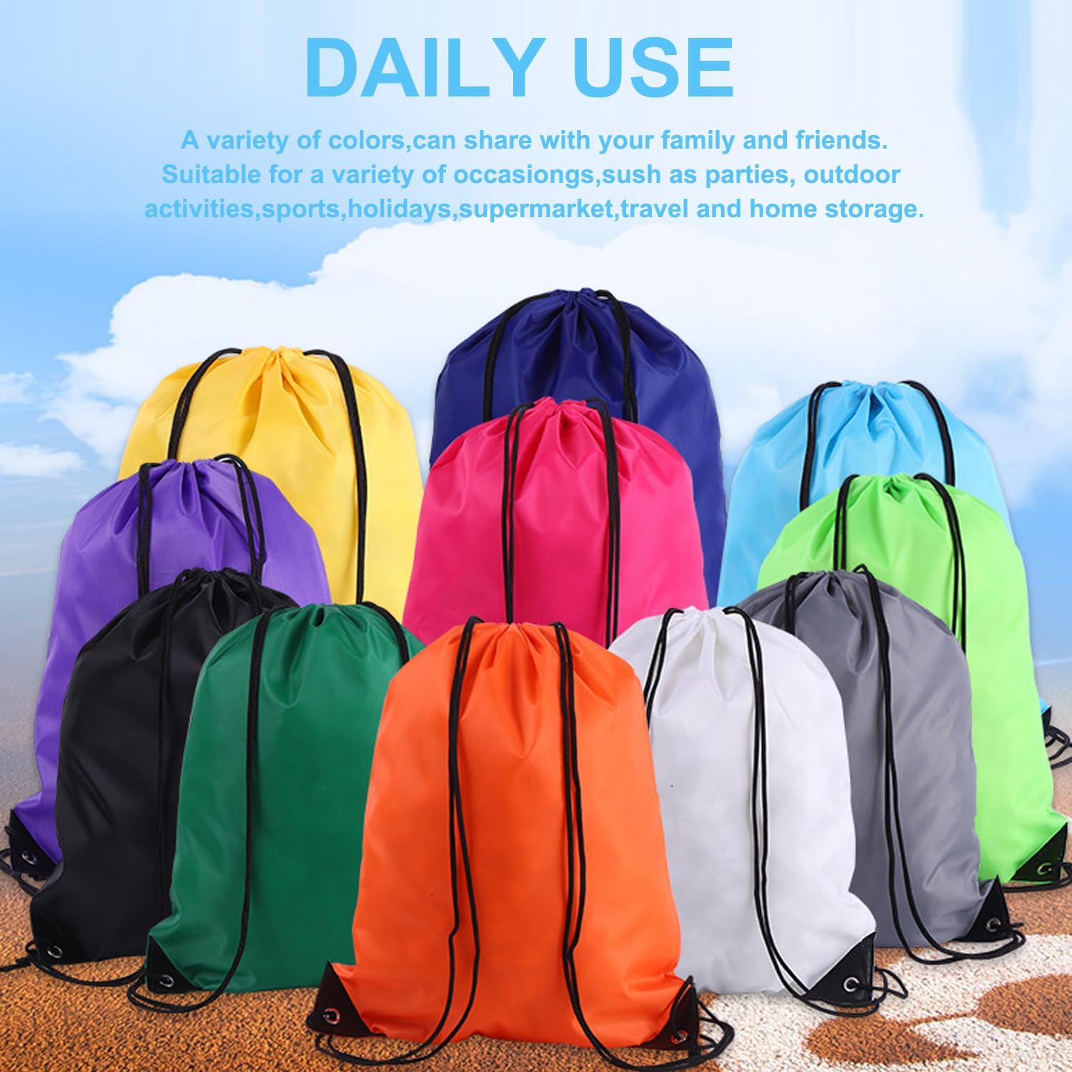120PCS Drawstring Backpack Bul - Drawstring Gym Bag recensie en prijs