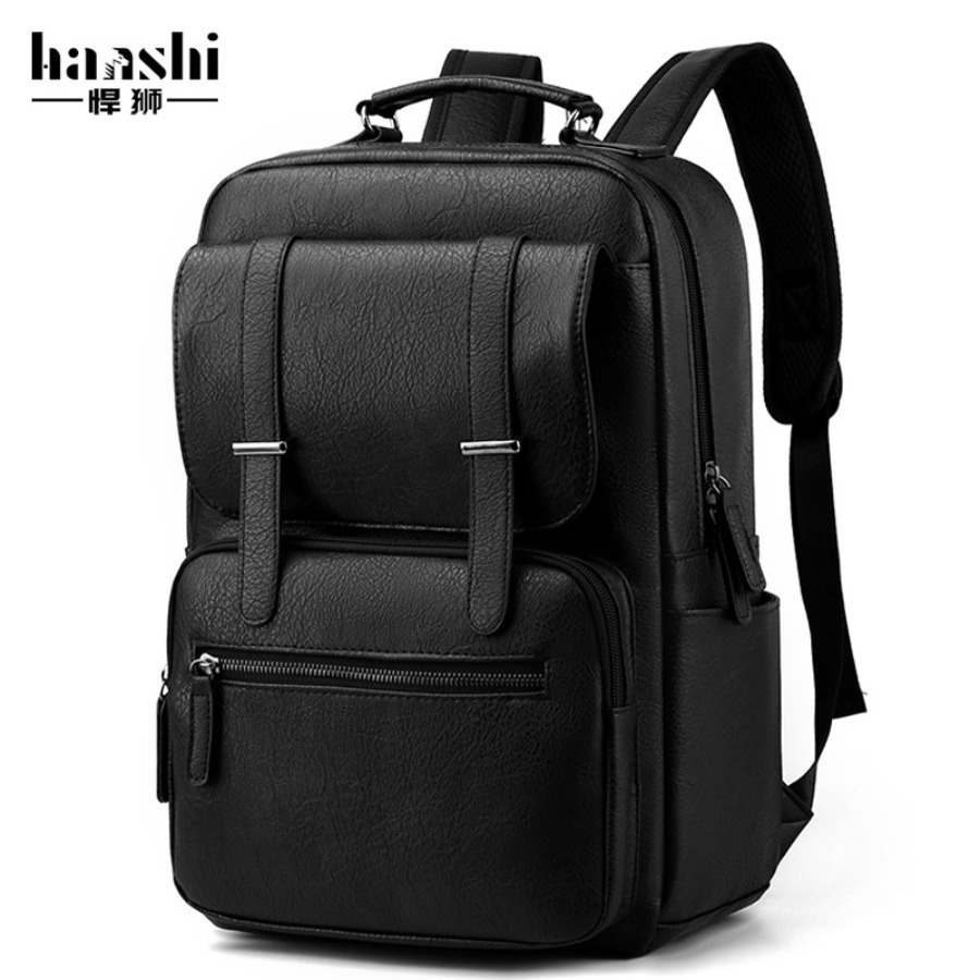 【New Arrival】Men's PU Leather  - Laptop Backpack 15.6 recensie en prijs