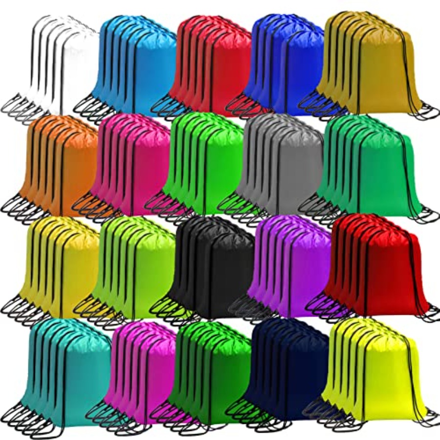 100 Pack Drawstring Bags Bulk, - Drawstring Gym Bag recensie en prijs