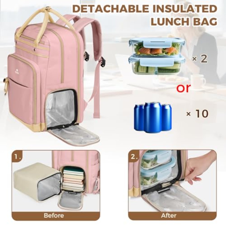 Lunch Backpack for Women, Teac - Laptop Backpack 15.6 recensie en prijs