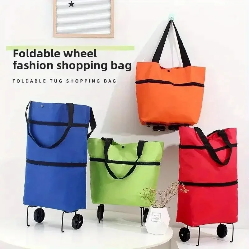 1pc Portable Shopping Cart wit - Foldable Backpack Small recensie en prijs
