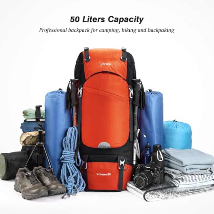 50L Hiking Backpack Travel Bag - Rain Cover Backpack recensie en prijs