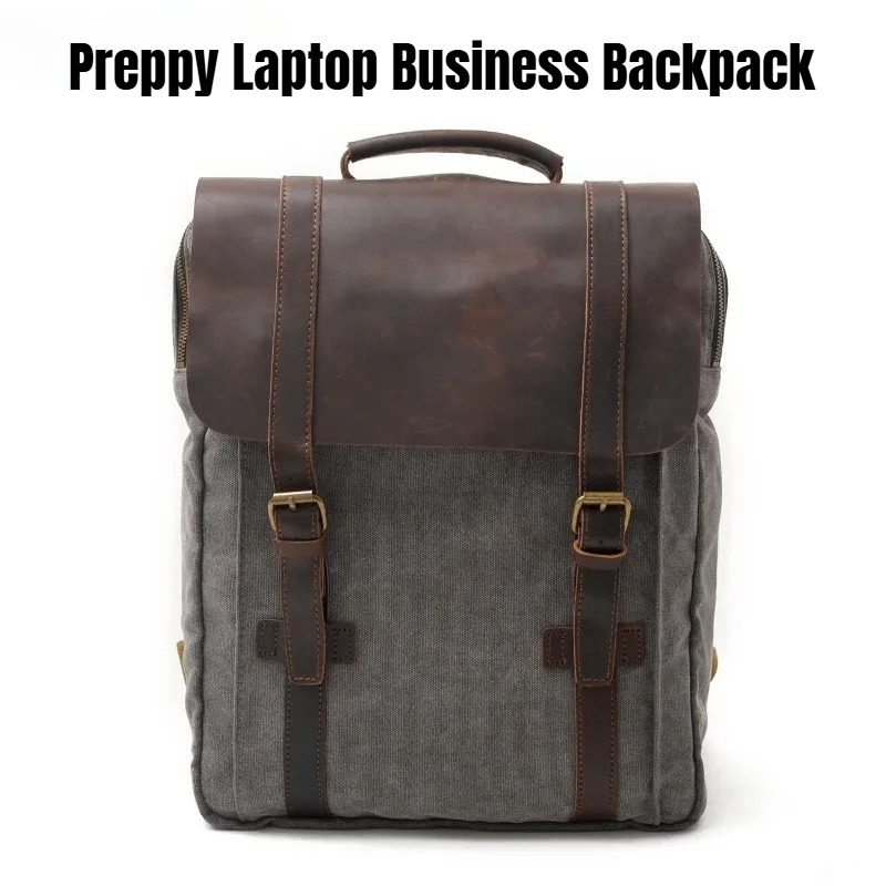 Military Canvas Leather Backpa - Rucksack Military Style recensie en prijs
