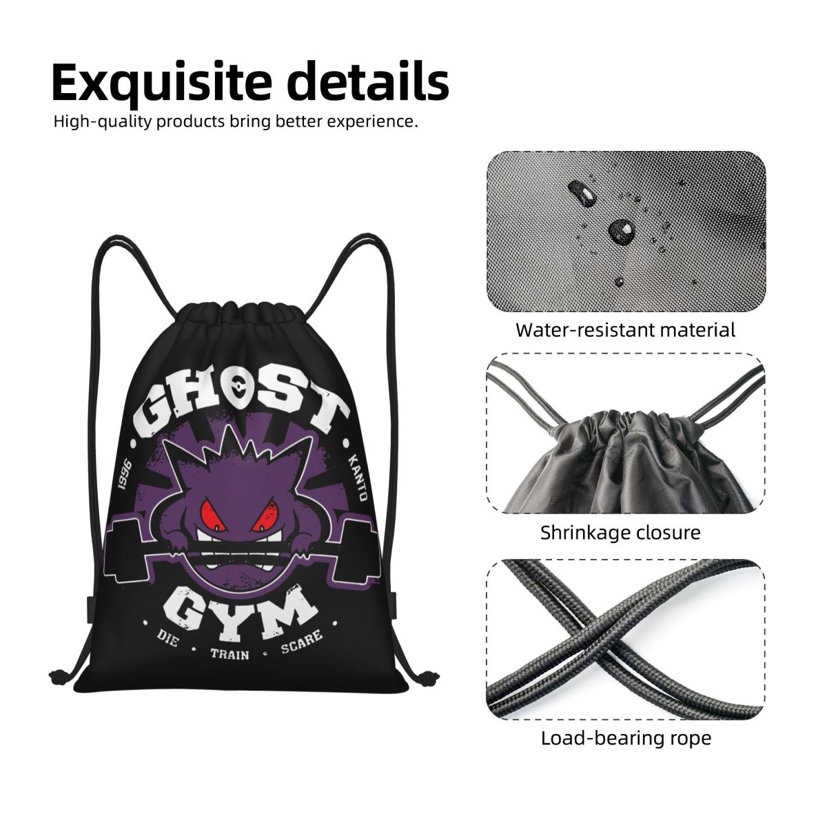 Ghost Gym Drawstring Backpack  - Drawstring Gym Bag recensie en prijs