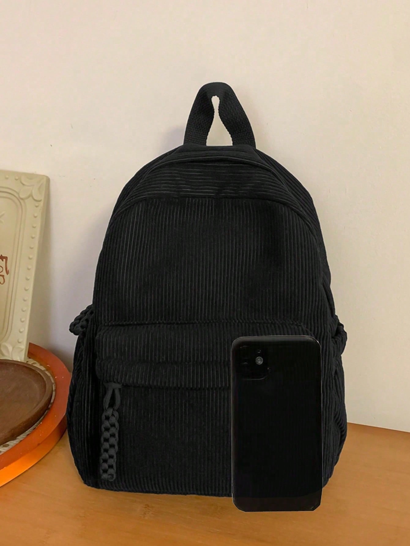 Solid Color Corduroy Fabric Fa - Fashion Backpack Women recensie en prijs