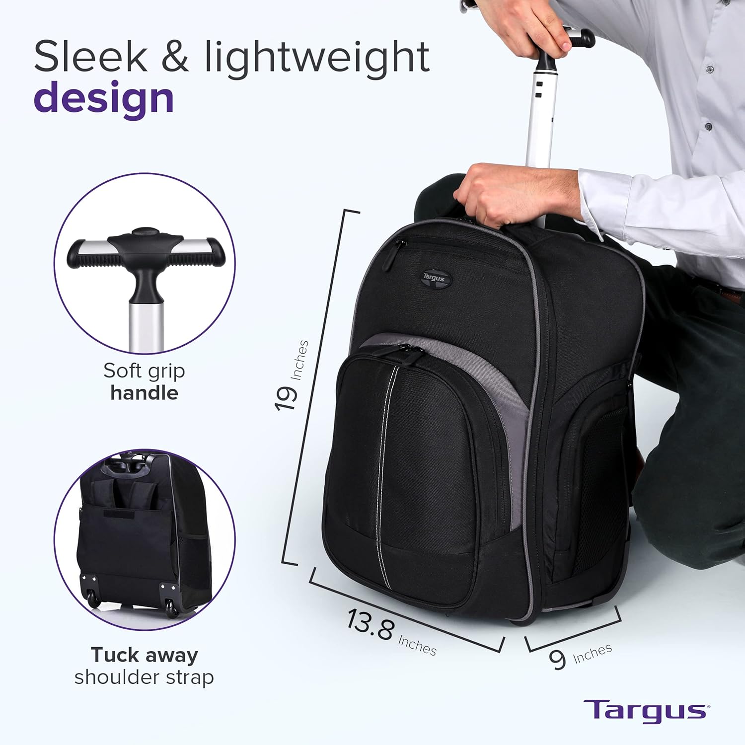 16 Inch Rolling Backpack with  - Laptop Sleeve Removable recensie en prijs