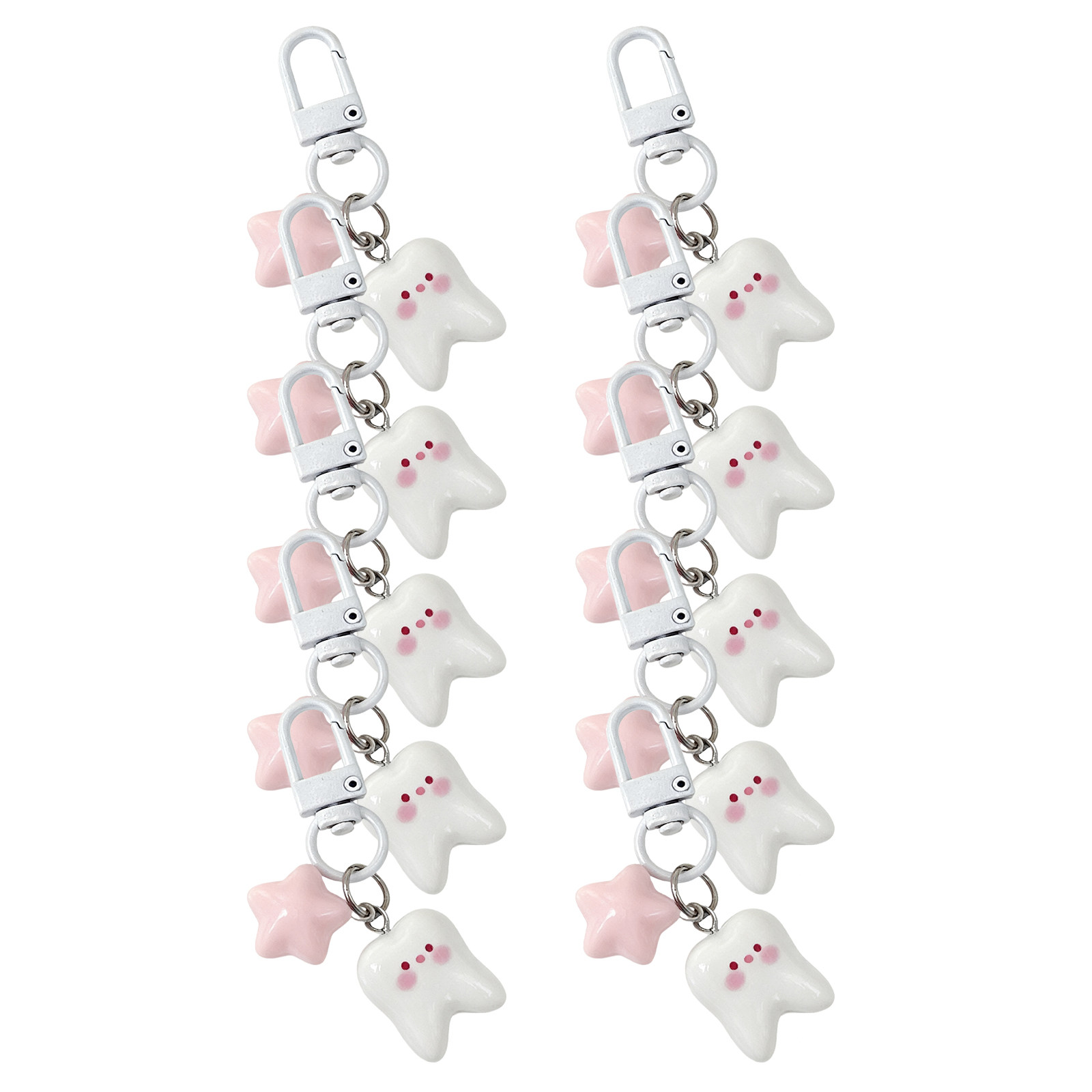 10Pcs Tooth Shape Keychain Cut - Mini Backpack Purse recensie en prijs
