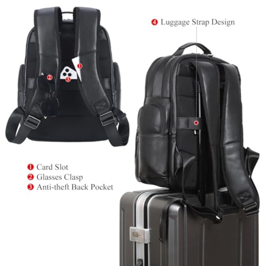 Men's Vintage Leather Backpack - Leather Backpack Vintage recensie en prijs