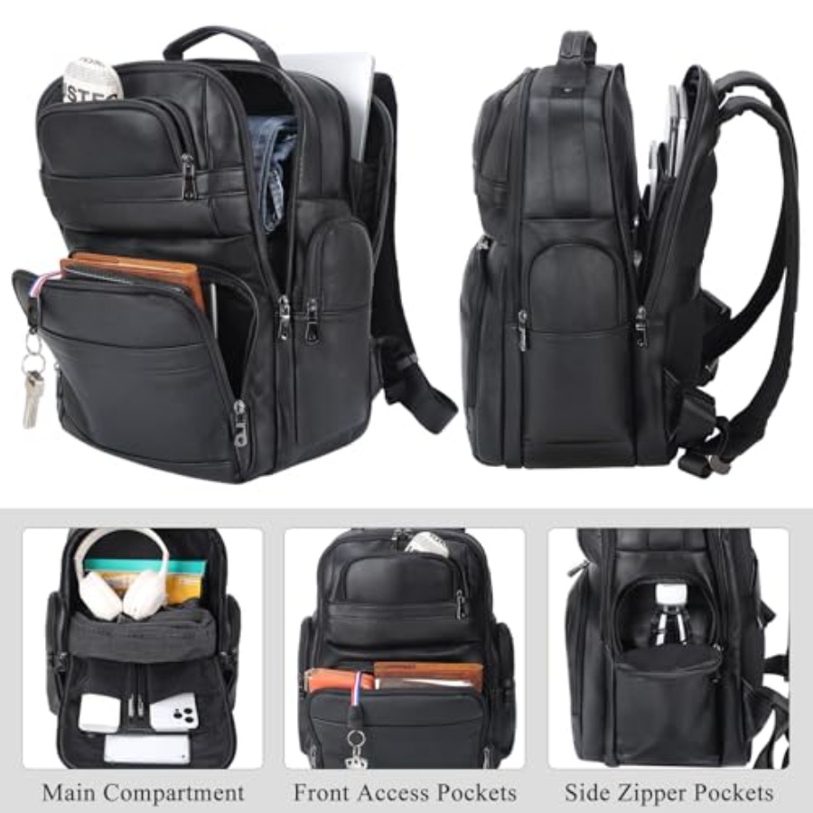 Men's Vintage Leather Backpack - Leather Backpack Vintage recensie en prijs