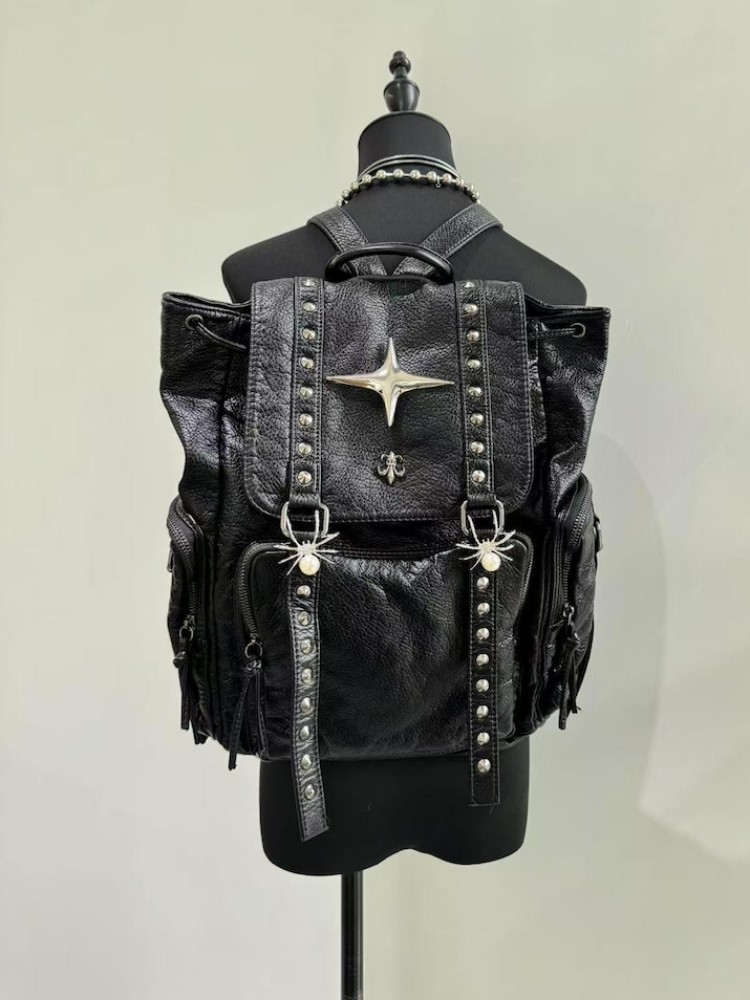 Gothic Punk PU Leather Shoulde - Leather Backpack Vintage recensie en prijs