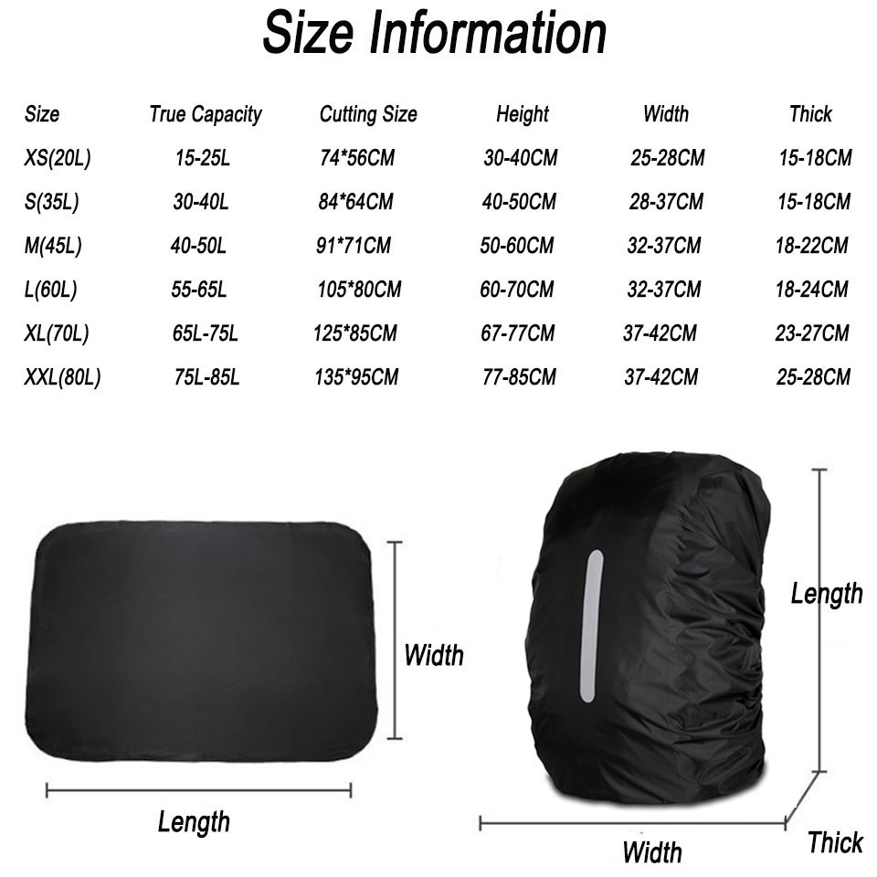 KoKossi 1Pcs 25-80L Backpack R - Rain Cover Backpack recensie en prijs