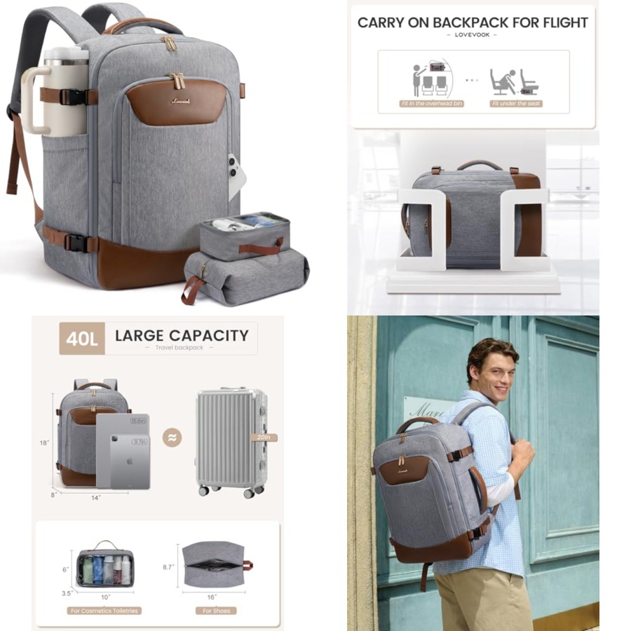40L Travel Backpack for Women  - Laptop Backpack 15.6 recensie en prijs