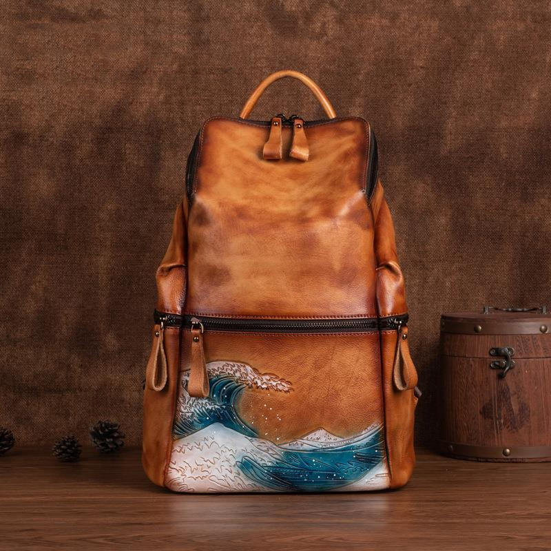 Genuine Real Soft Leather Wome - Leather Backpack Vintage recensie en prijs