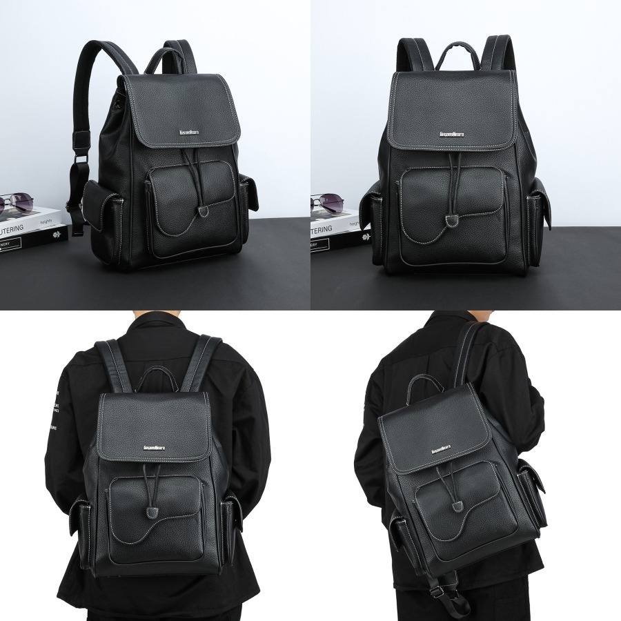 【New Arrival】Women's Black Fau - Leather Backpack Vintage recensie en prijs