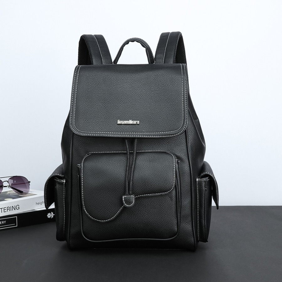 【New Arrival】Women's Black Fau - Leather Backpack Vintage recensie en prijs